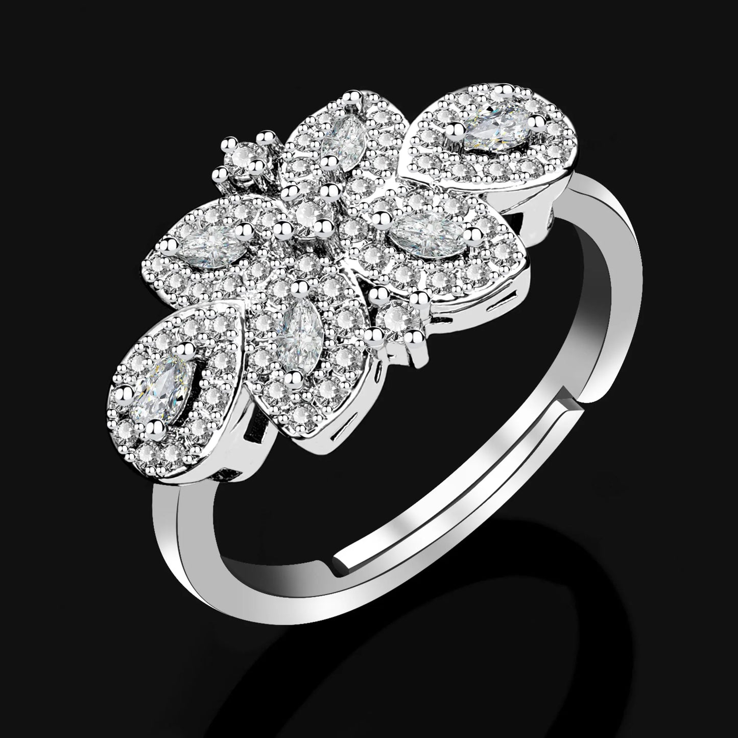 Luxury 4-Piece Bridal Zircon Jewelry Set – Platinum Plated Crystal Wedding Jewelry for Women