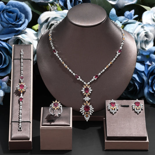 Bridal Zirconia Jewelry 4-Piece Set