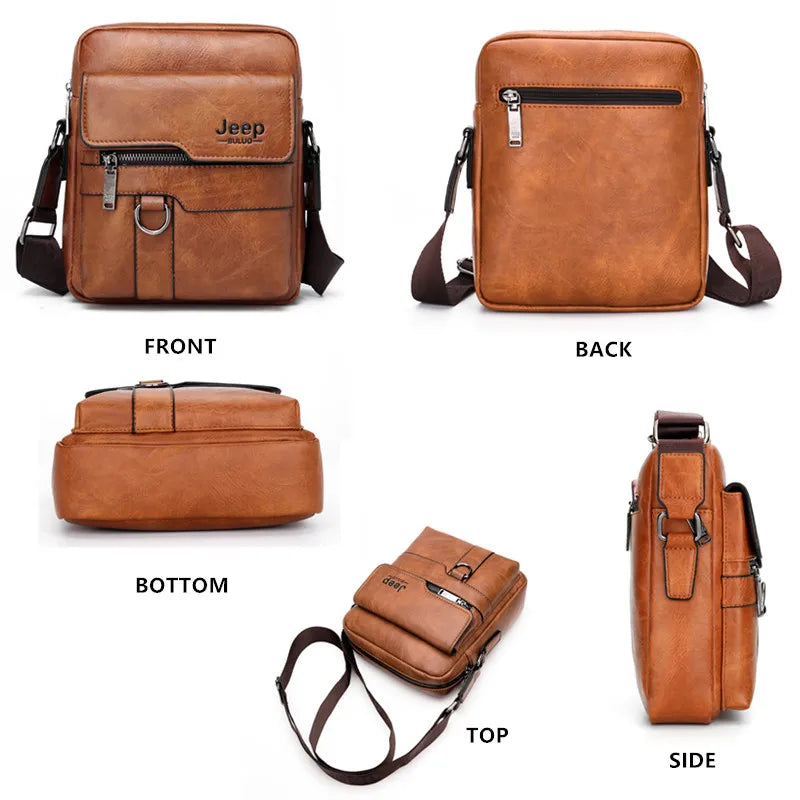 JEEP BULUO - Luxury Men's Leather Crossbody Bag