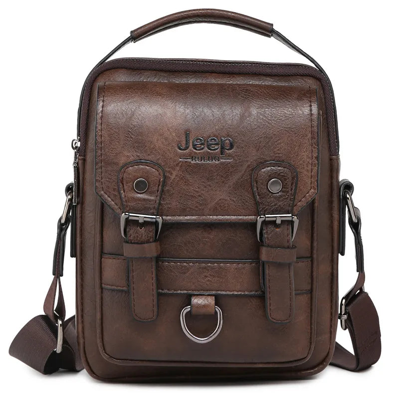 JEEP BULUO - Men's Multifunction Leather Business Shoulder Bag