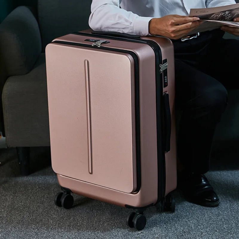 New 20" 24" Rolling Luggage with Laptop Bag, Business Travel Suitcase, PC Trolley with Universal Wheels