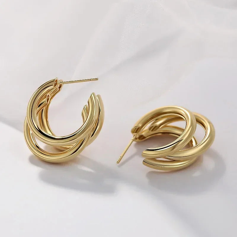 Hoop Earrings Round Circle