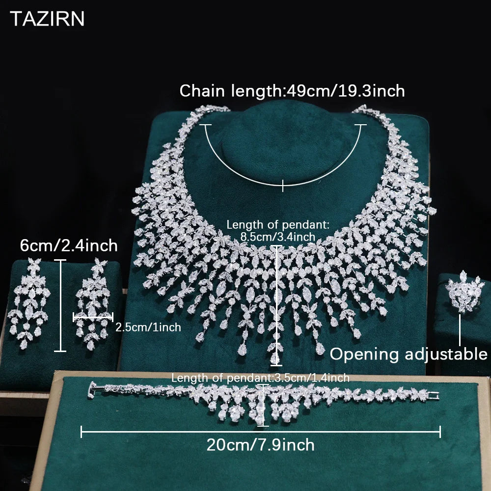 TAZIRN Luxury 5A Cubic Zirconia Bridal Accessories