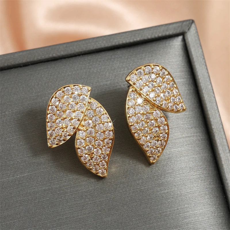 RAKOL - Leaf Stud Earrings for Women