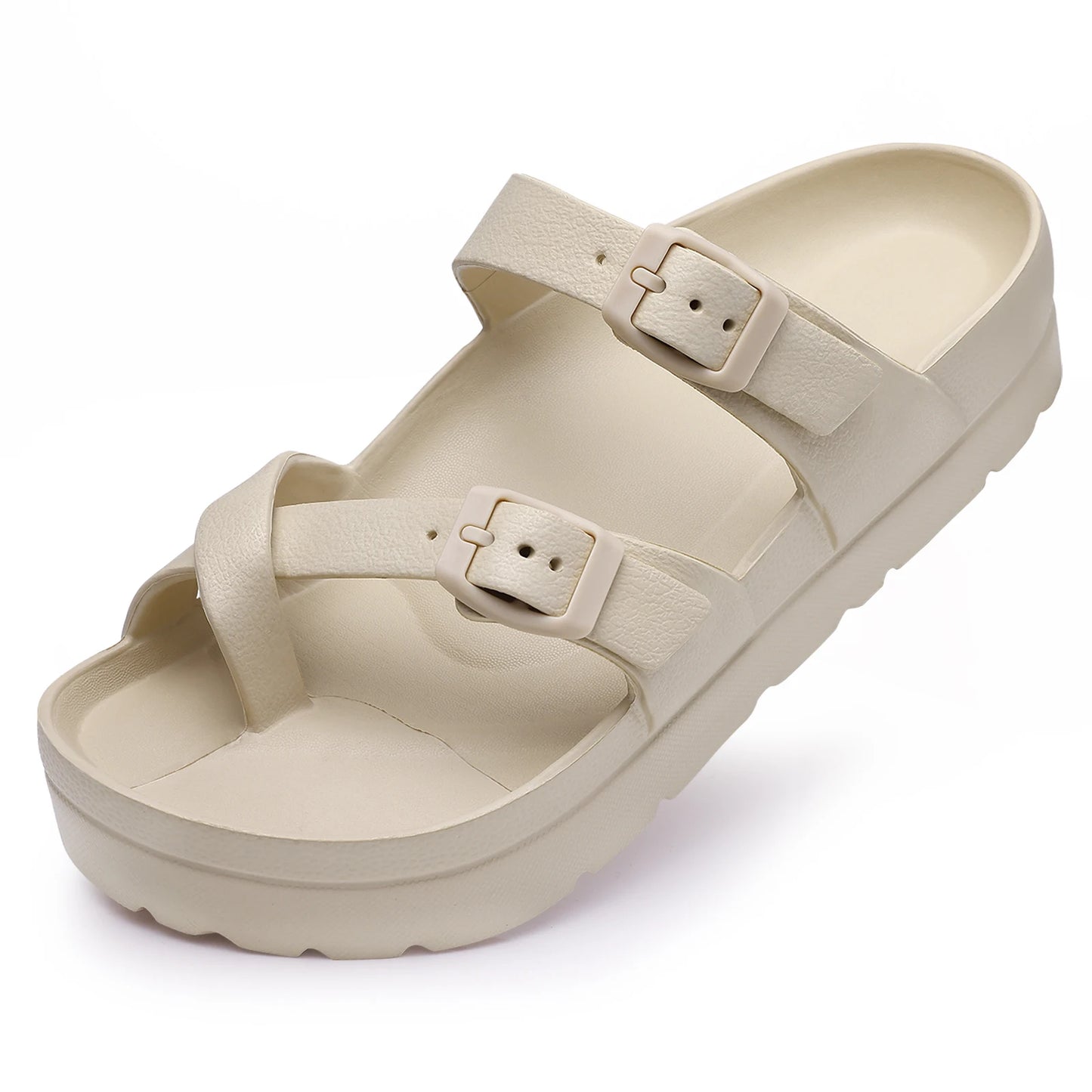 Comwarm Women's Platform Clogs with Arch Support & Adjustable Buckle