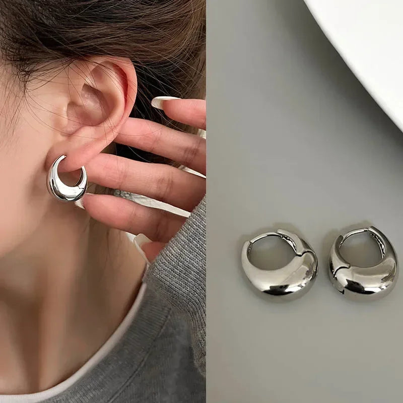 Hoop Earrings Round Circle