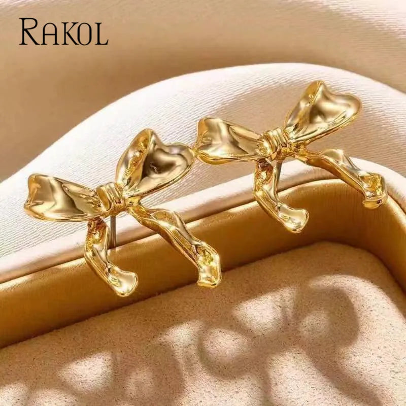 RAKOL - Bow Stud Earrings For Women