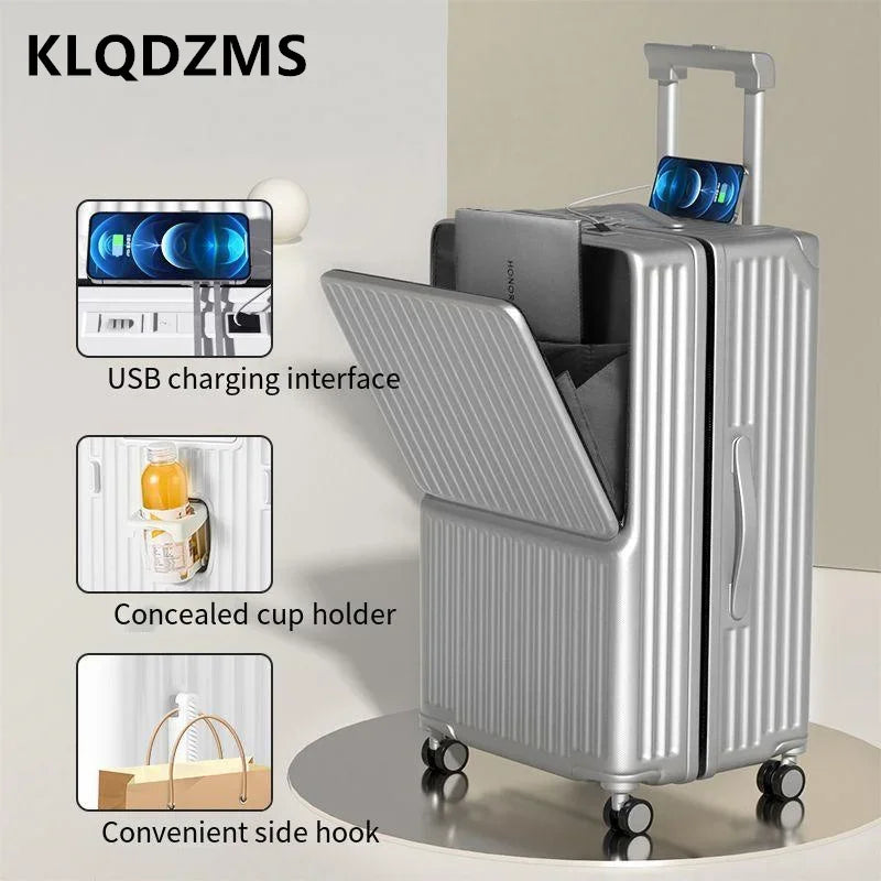 KLQDZMS Women's Extra Large Trolley Suitcase 22"-30" ABS+PC Luggage with Wheels