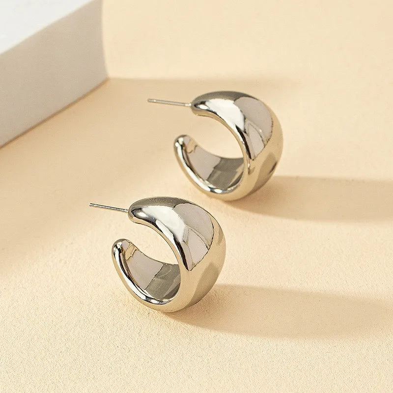 Hoop Earrings Round Circle