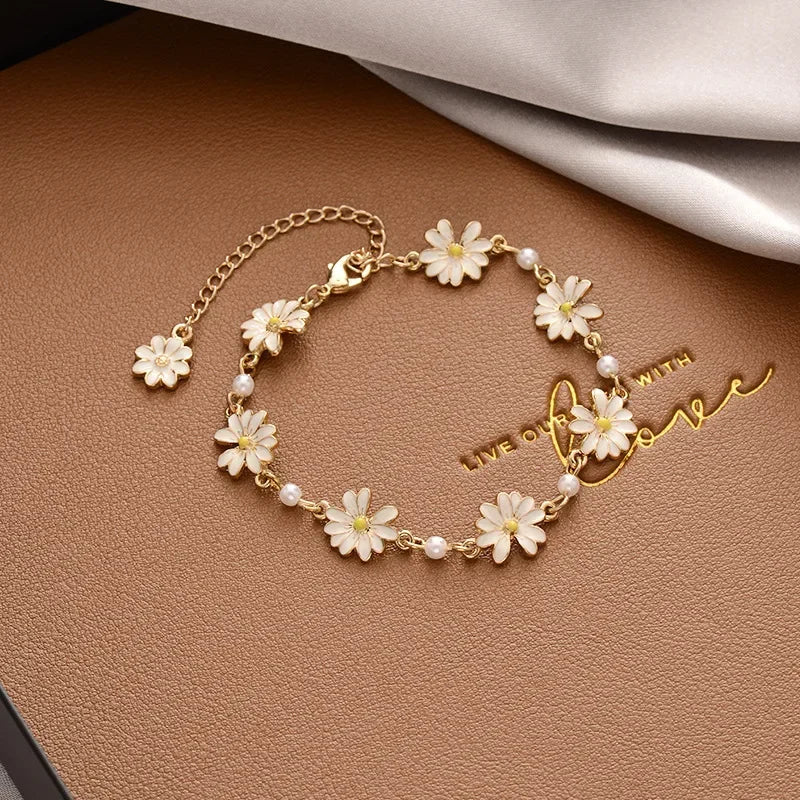 Crystal Flower Bracelet for Women