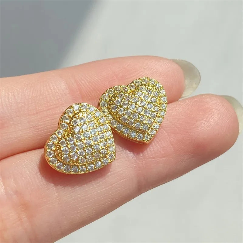 RAKOL - Heart  Stud Earrings for Women