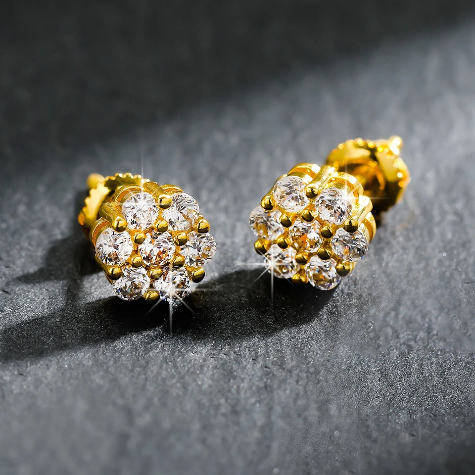 RAKOL Gold Color Flower Screw Earring