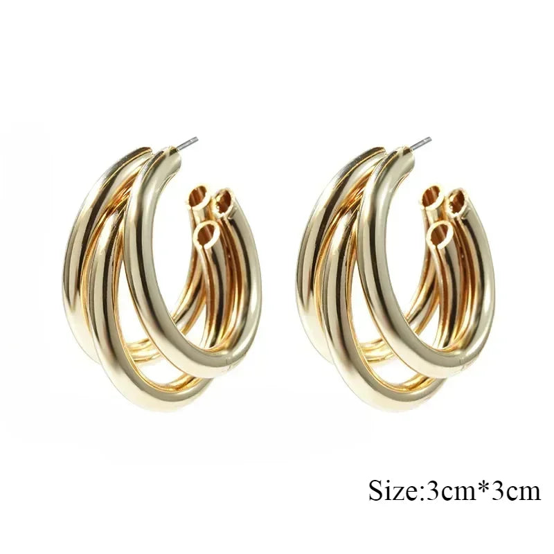 Hoop Earrings Round Circle