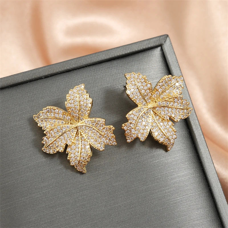 RAKOL - Leaf Stud Earrings for Women