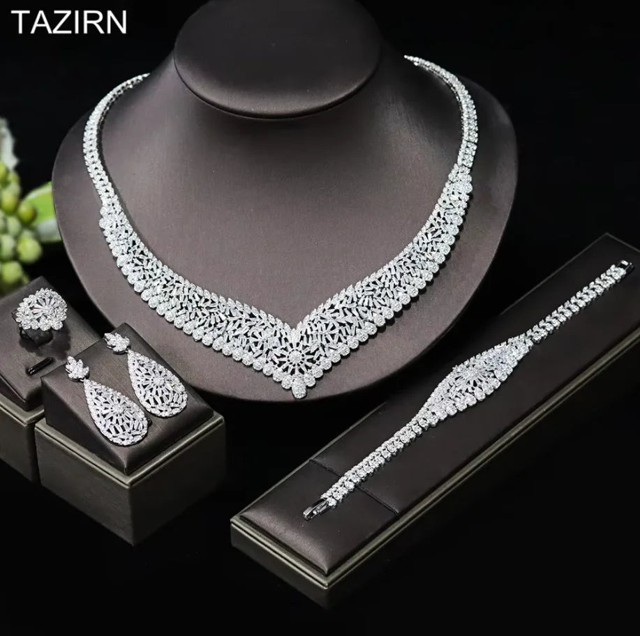 TAZIRN Luxury 5A Cubic Zirconia Bridal Accessories