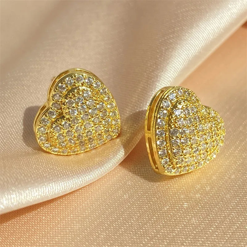 RAKOL - Heart  Stud Earrings for Women