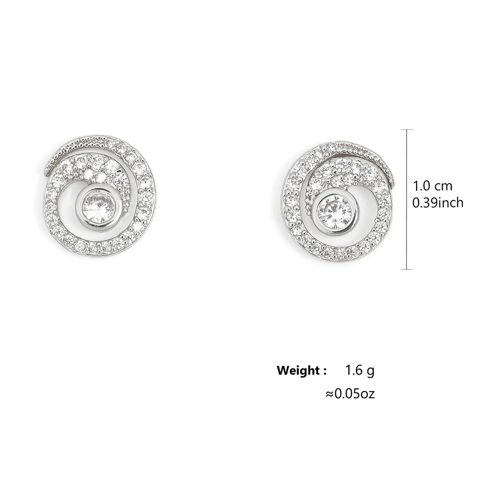 RAKOL Fashion Hollow Small Disc Stud Earrings for Men & Women