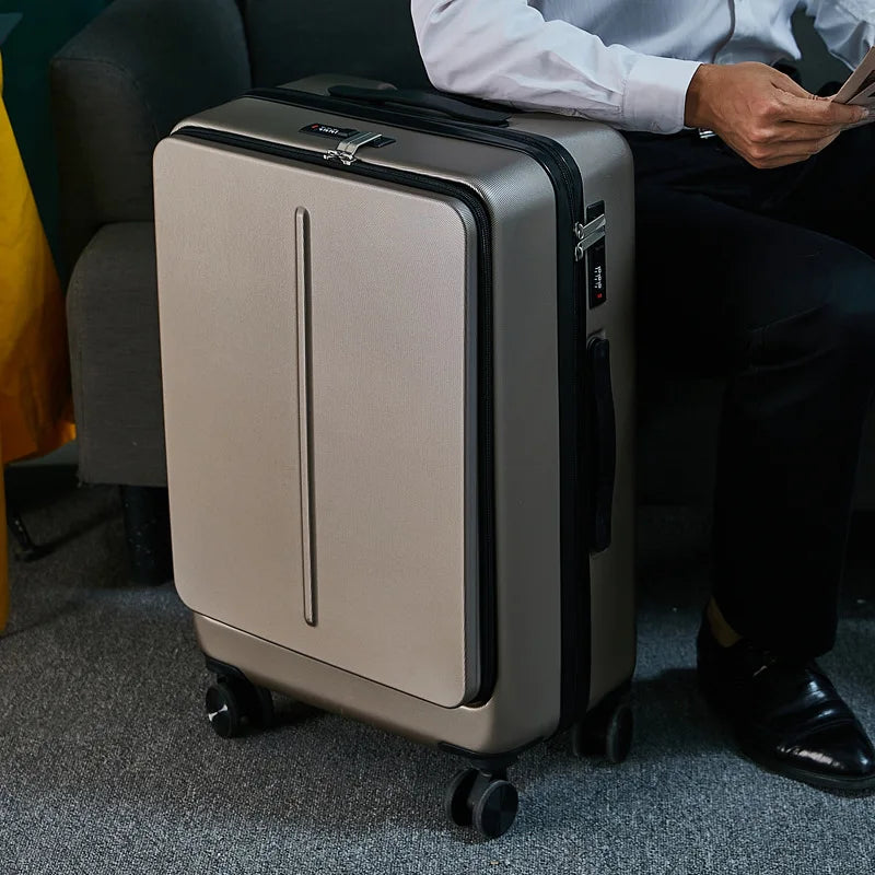 New 20" 24" Rolling Luggage with Laptop Bag, Business Travel Suitcase, PC Trolley with Universal Wheels