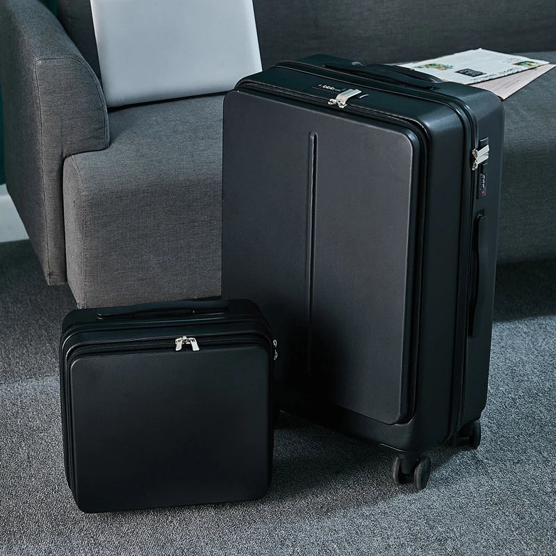 New 20" 24" Rolling Luggage with Laptop Bag, Business Travel Suitcase, PC Trolley with Universal Wheels