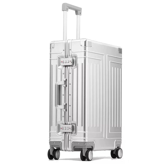 New Aluminum Travel Luggage Spinner Suitcase, Business Trolley, 20/24/26/29 Inch