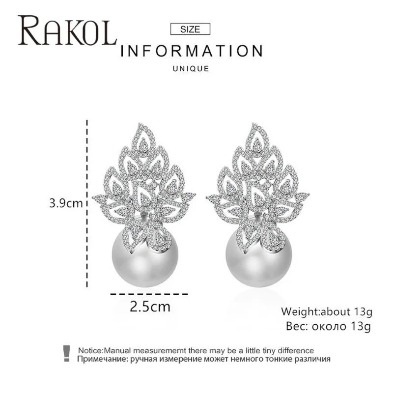 RAKOL Pearl Flower Stud Earring