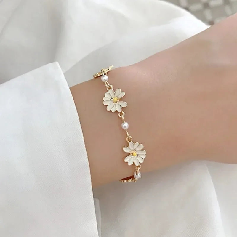 Crystal Flower Bracelet for Women