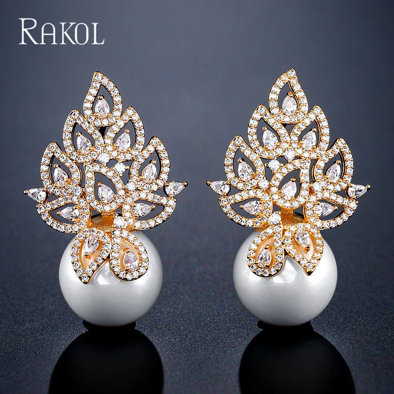 RAKOL Pearl Flower Stud Earring