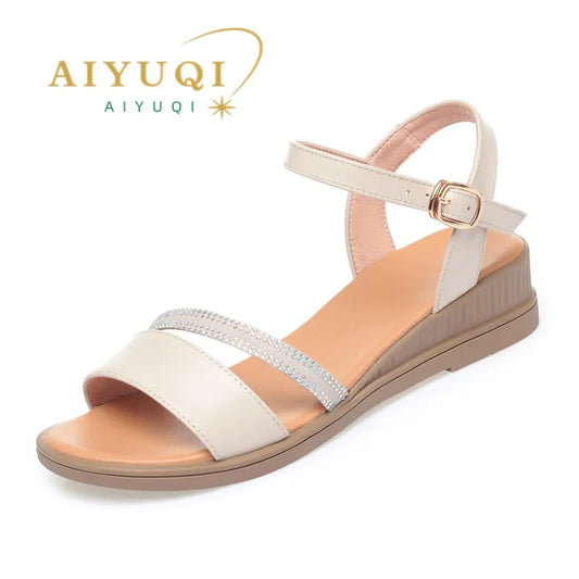 AIYUQI Women's Wedge Sandals Summer 2024 Anti-Slip Large Size