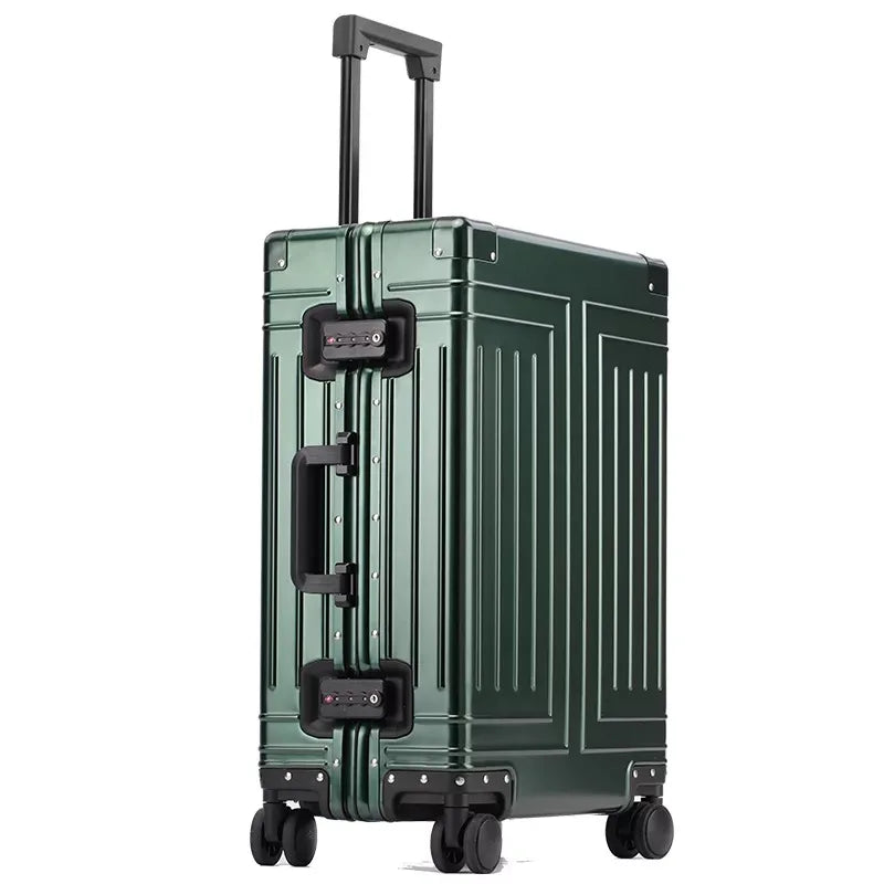 New Aluminum Travel Luggage Spinner Suitcase, Business Trolley, 20/24/26/29 Inch