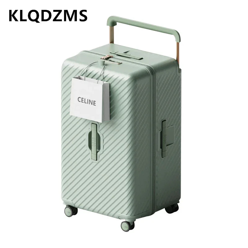 KLQDZMS Women's Extra Large Trolley Suitcase 22"-30" ABS+PC Luggage with Wheels