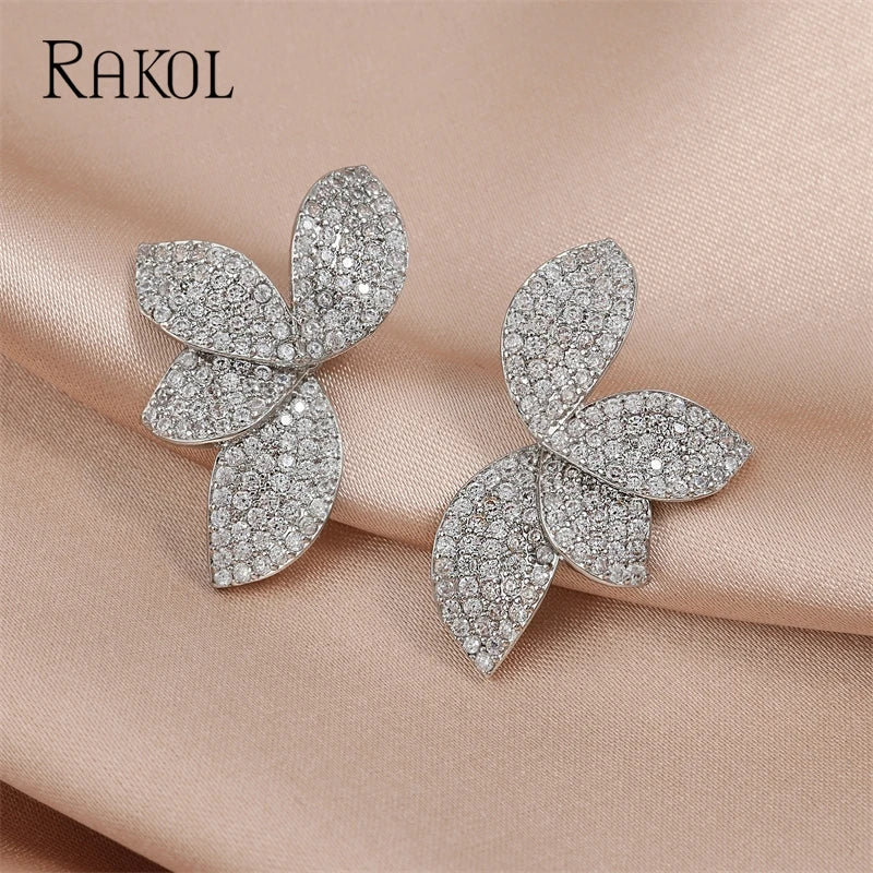 RAKOL - Leaf Stud Earrings for Women