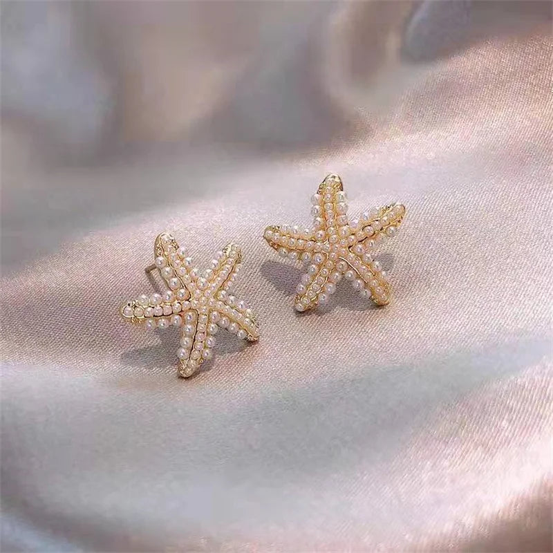 Elegant Starfish Sleeping Earrings