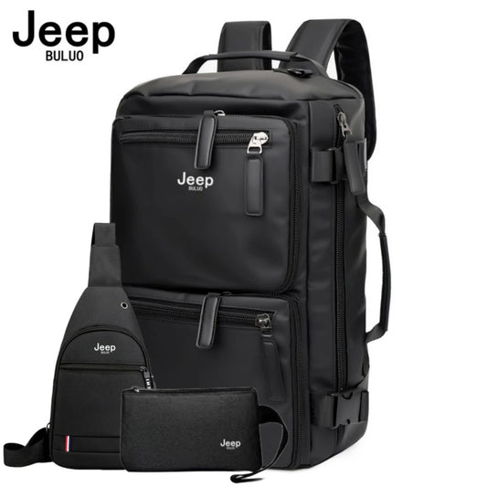 JEEP BULUO - Large Capacity Men’s Backpack – Waterproof Outdoor Travel Bag