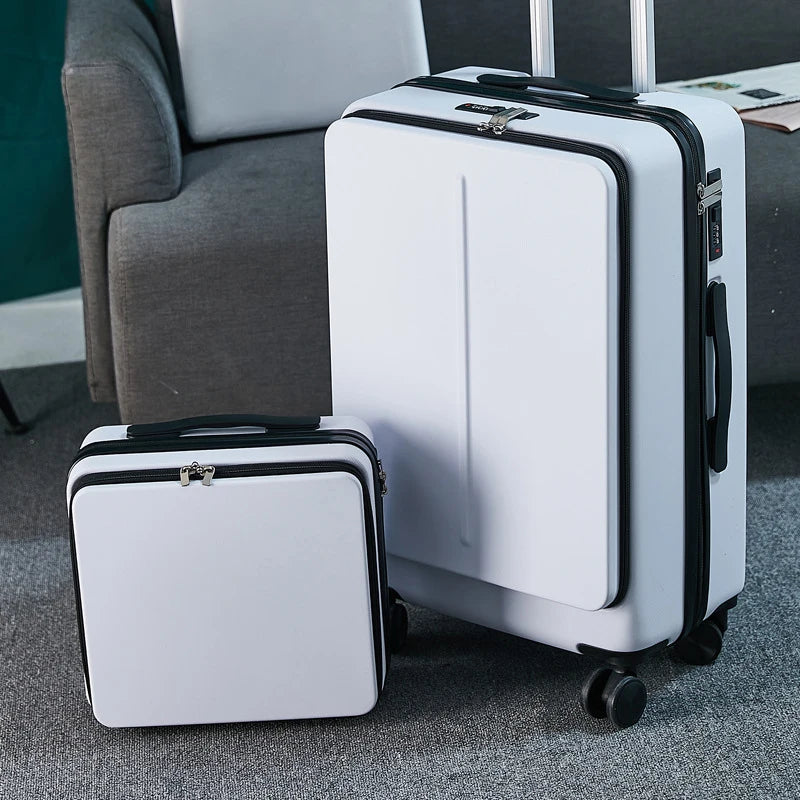 New 20" 24" Rolling Luggage with Laptop Bag, Business Travel Suitcase, PC Trolley with Universal Wheels