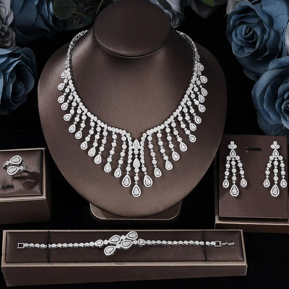 Luxury Bridal CZ Jewelry Set