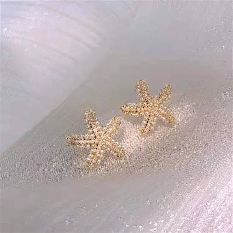 Elegant Starfish Sleeping Earrings