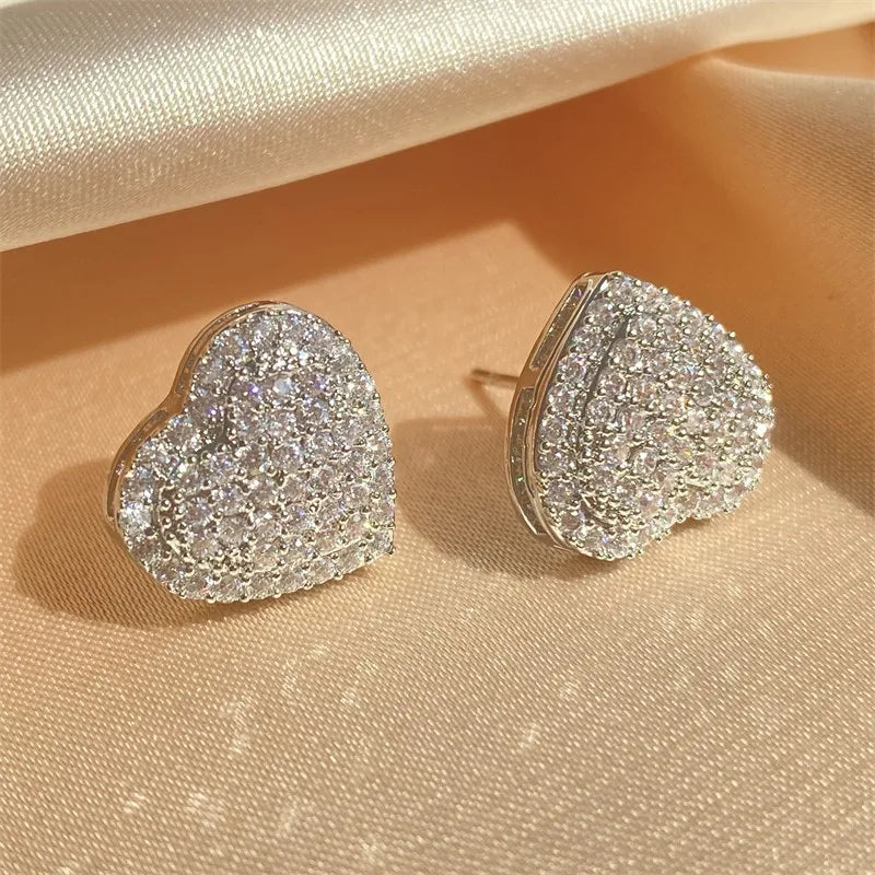 RAKOL - Heart  Stud Earrings for Women