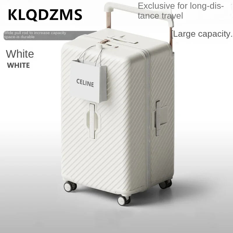 KLQDZMS Women's Extra Large Trolley Suitcase 22"-30" ABS+PC Luggage with Wheels