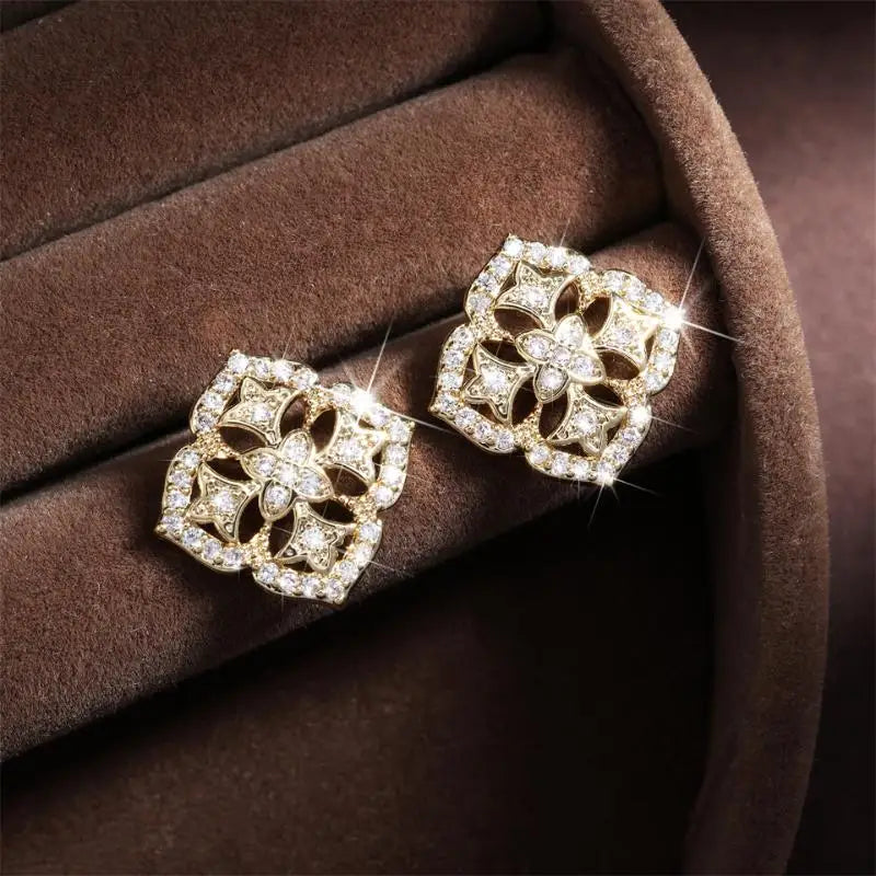 RAKOL Sparkling Flower Stud Earrings