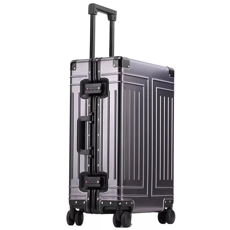 New Aluminum Travel Luggage Spinner Suitcase, Business Trolley, 20/24/26/29 Inch