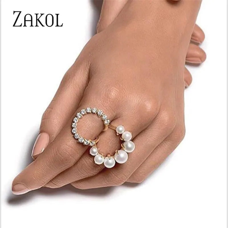 ZAKOL  Open Ring for Women Wedding Jewelry