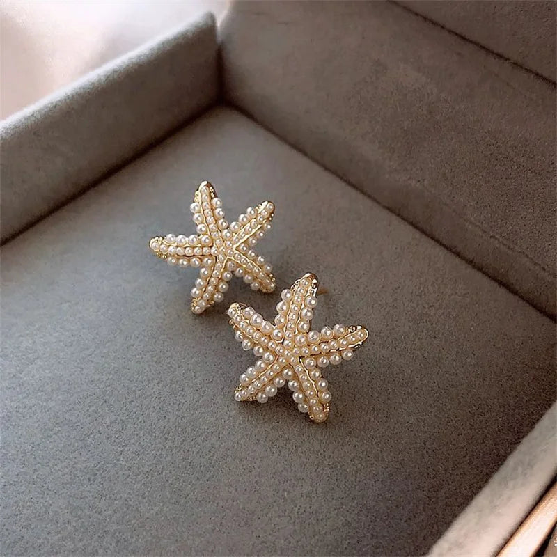 Elegant Starfish Sleeping Earrings