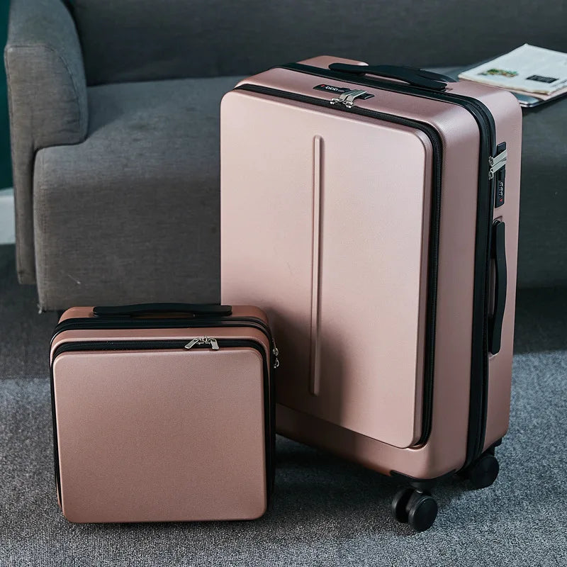 New 20" 24" Rolling Luggage with Laptop Bag, Business Travel Suitcase, PC Trolley with Universal Wheels