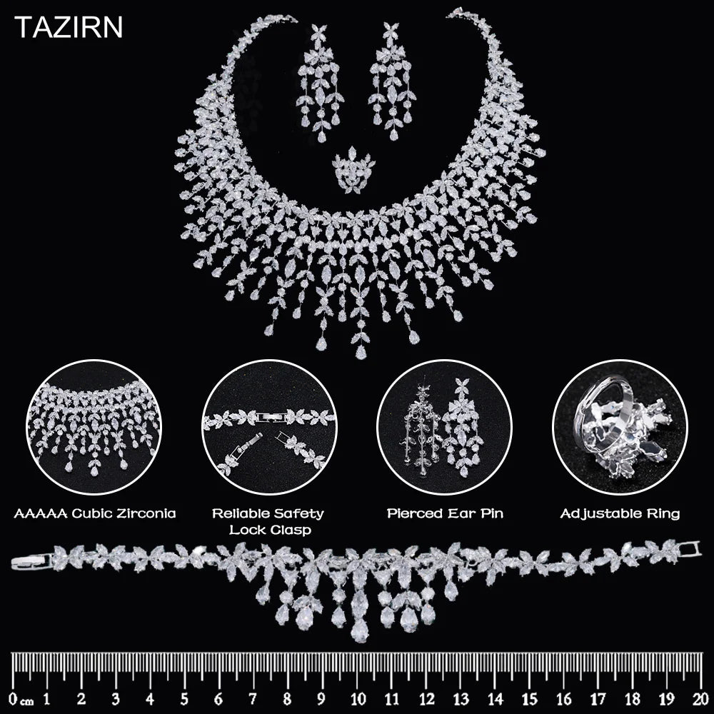 TAZIRN Luxury 5A Cubic Zirconia Bridal Accessories