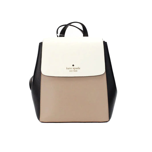 Kate Spade Madison Colorblock Hazelnut Leather Medium Backpack